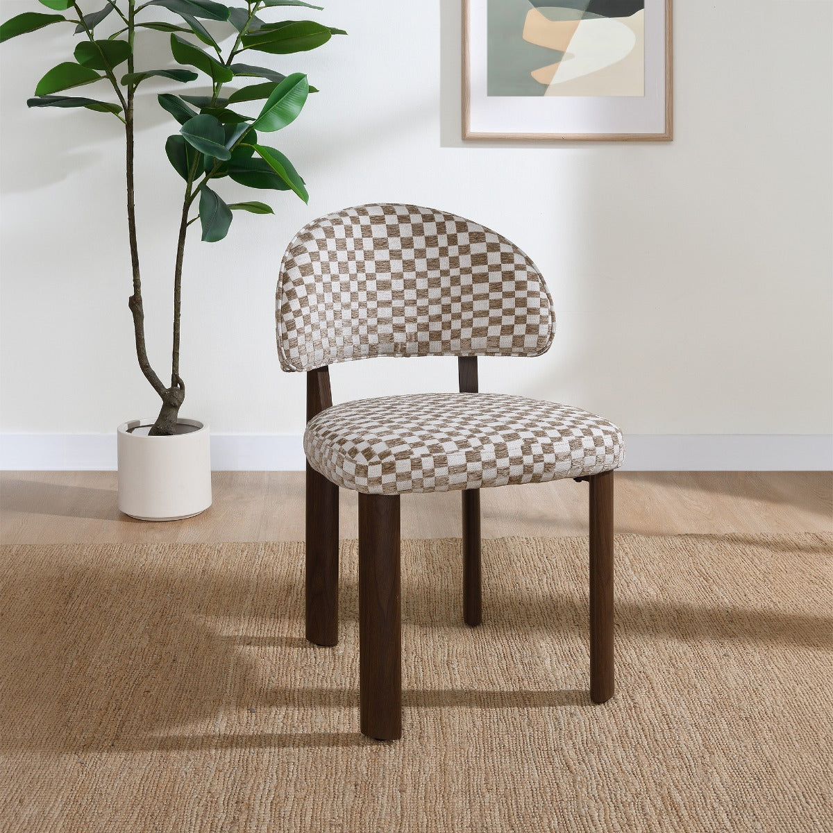 Hilina Brown Side Chair (Set-2) - Ornate Home