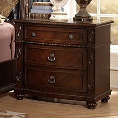Hillcrest Manor Natural Nightstand Marble Insert - Ornate Home
