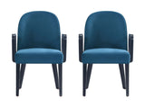 Hillman Dining Arm Chair (set of 2) in Blue - Ornate Home