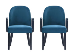 Hillman Dining Arm Chair (set of 2) in Blue - Ornate Home
