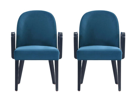 Hillman Dining Arm Chair (set of 2) in Blue - Ornate Home