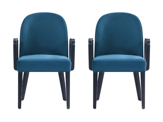 Hillman Dining Arm Chair (set of 2) in Blue - Ornate Home