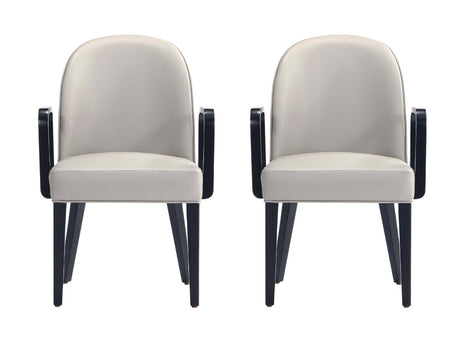 Hillman Dining Arm Chair (set of 2) in Light Grey - Ornate Home