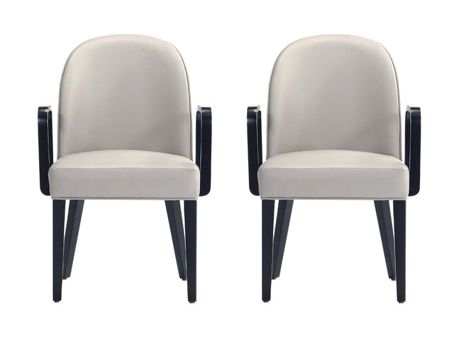Hillman Dining Arm Chair (set of 2) in Light Grey - Ornate Home