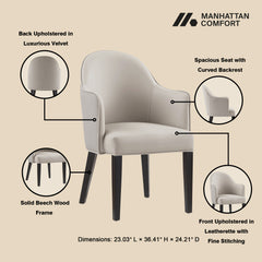 Hillman Dining Armchair 2.0 in Light Grey - Ornate Home