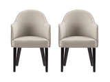 Hillman Dining Armchair in Light Grey (set of 2) - Ornate Home