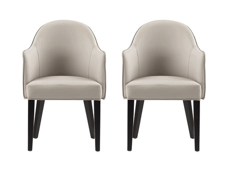 Hillman Dining Armchair in Light Grey (set of 2) - Ornate Home