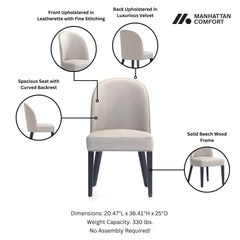 Hillman Dining Chair in Light Grey (set of 2) - Ornate Home