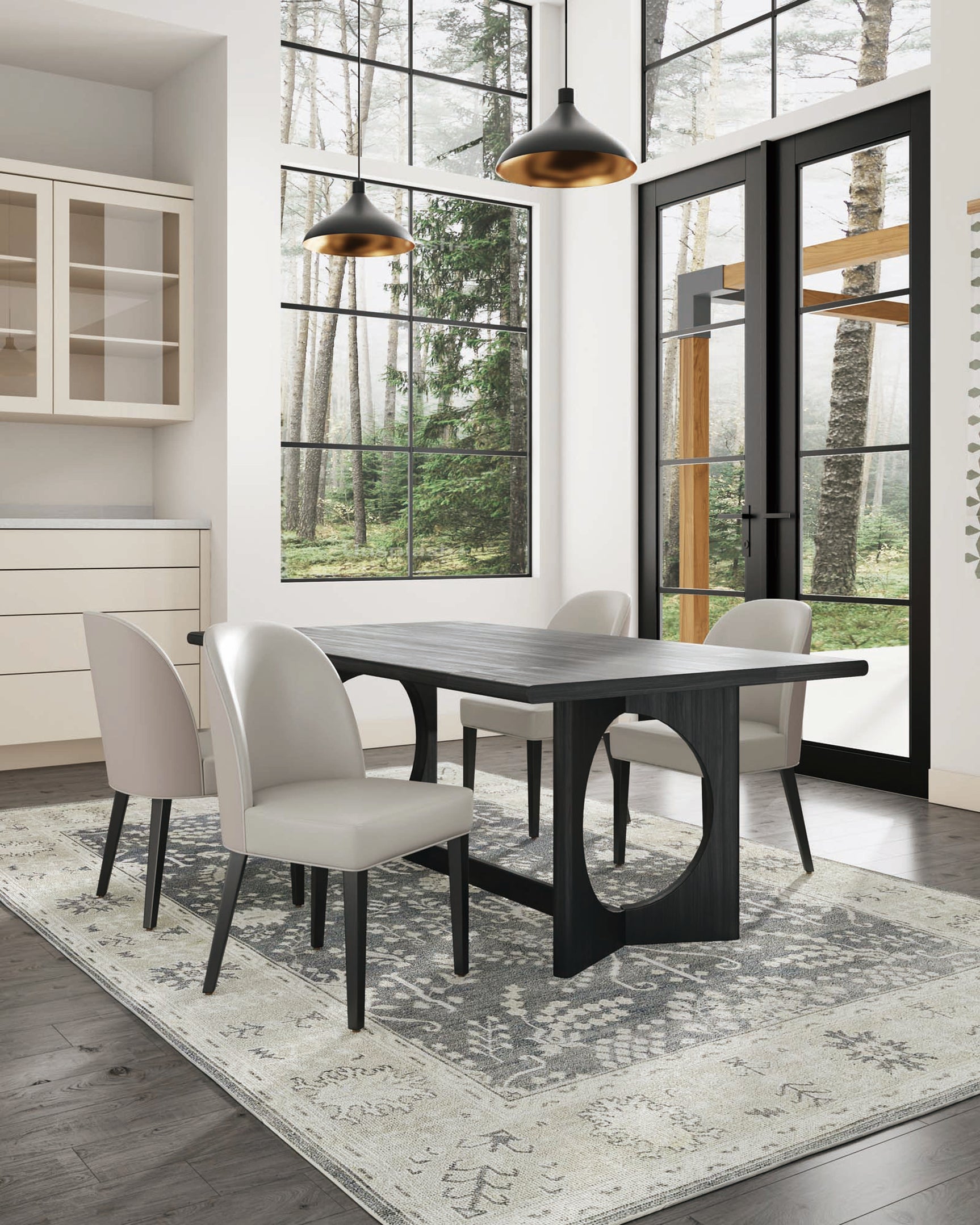 Hillman Dining Chair in Light Grey (set of 4) - Ornate Home