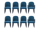 Hillman Dining Side and Arm Chairs in Light Blue - Set of 8 - Ornate Home