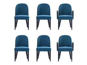 Hillman Dining Side and Arm Chairs in Light Blue (set of 6) - Ornate Home