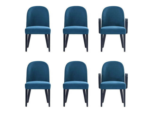 Hillman Dining Side and Arm Chairs in Light Blue (set of 6) - Ornate Home