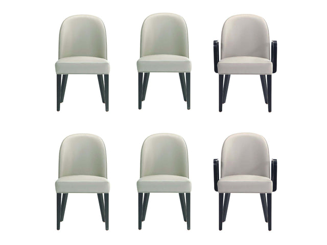 Hillman Dining Side and Arm Chairs in Light Grey (set of 6) - Ornate Home