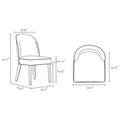 Hillman Dining Side and Arm Chairs in Light Grey (set of 6) - Ornate Home