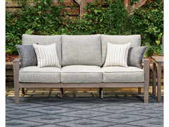 Hillside Barn Gray/Brown Outdoor Sofa with Cushion - Ornate Home