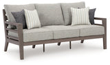 Hillside Barn Gray/Brown Outdoor Sofa with Cushion - Ornate Home