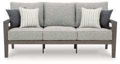 Hillside Barn Gray/Brown Outdoor Sofa with Cushion - Ornate Home