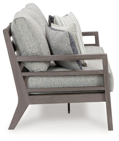 Hillside Barn Gray/Brown Outdoor Sofa with Cushion - Ornate Home