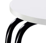 Hilly White and Black 3-tier Round Accent Side Table - Ornate Home