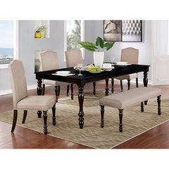 Hilma Beige/Espresso Dining Table - Ornate Home