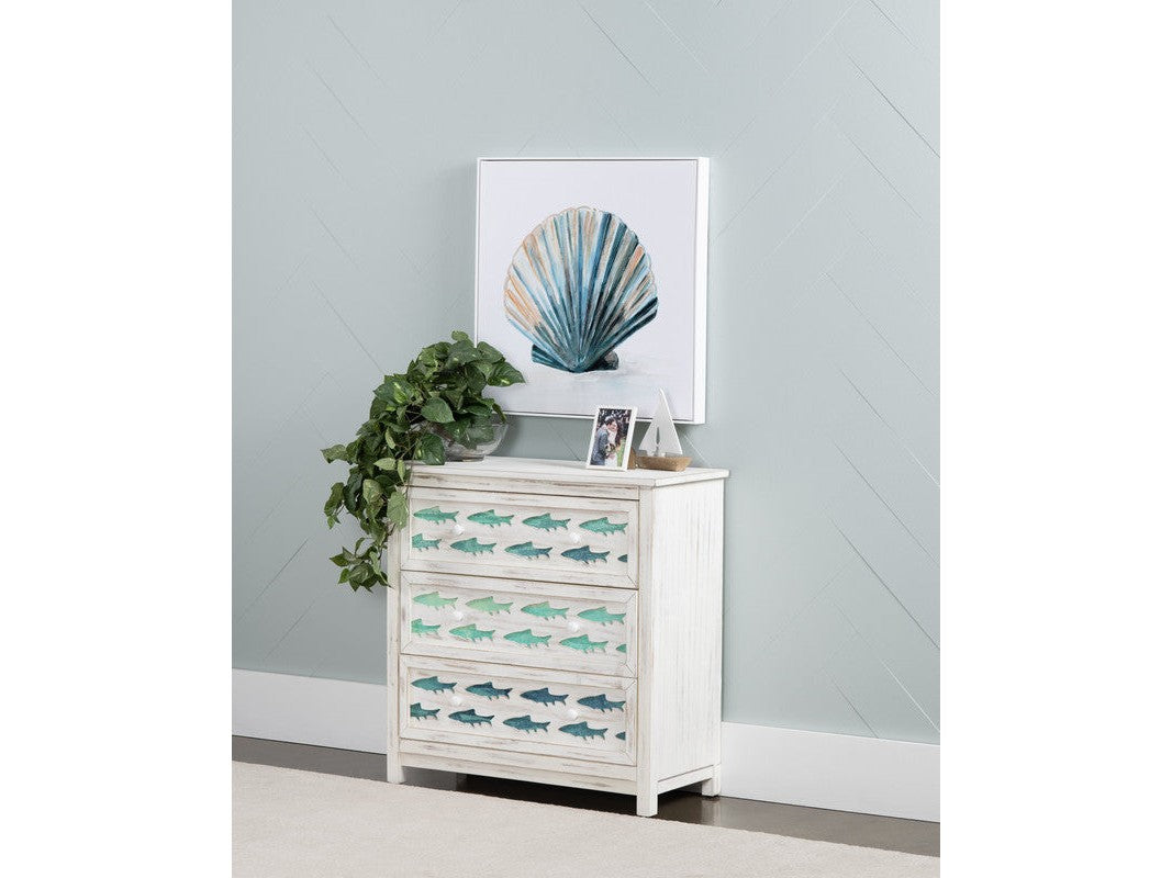 Hilton Head White/Blue Chest - Ornate Home