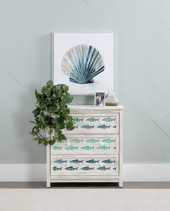 Hilton Head White/Blue Chest - Ornate Home