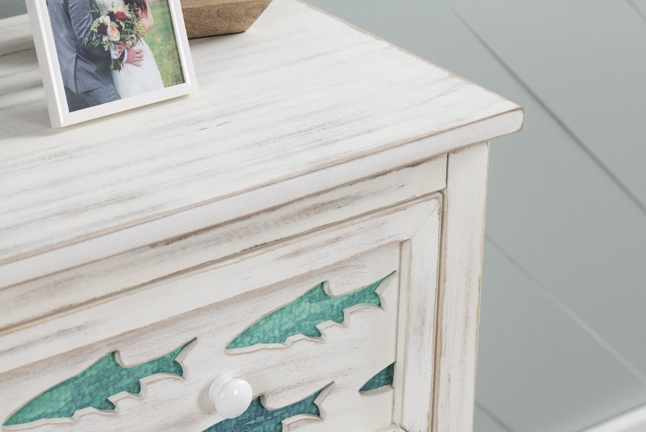 Hilton Head White/Blue Chest - Ornate Home
