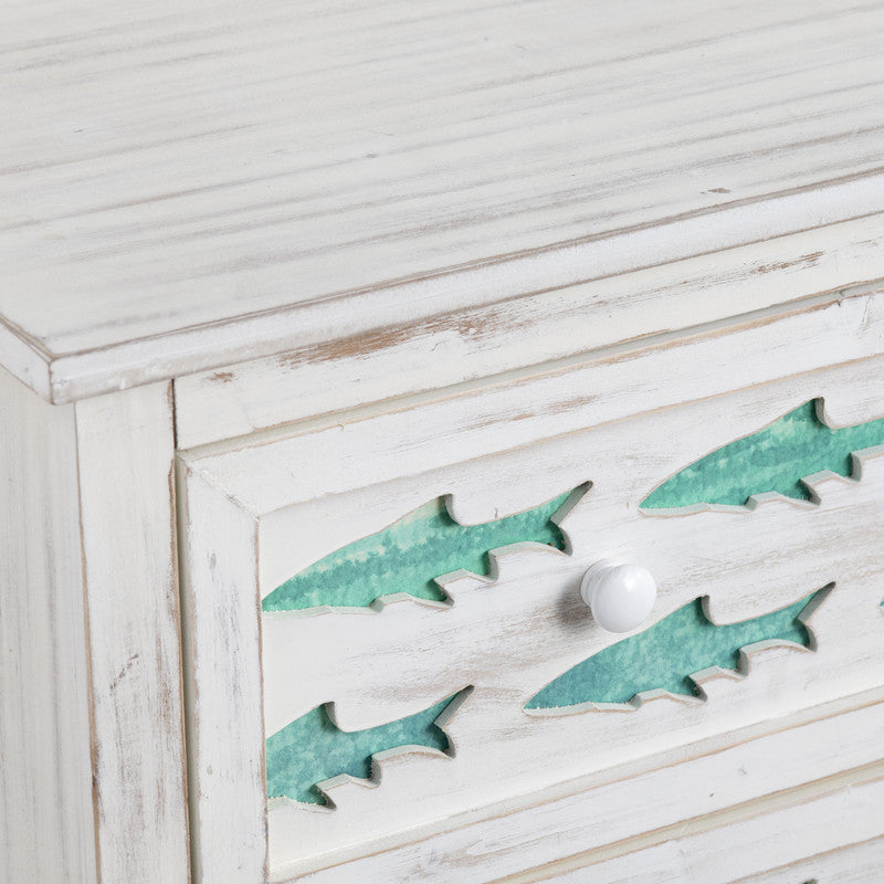 Hilton Head White/Blue Chest - Ornate Home