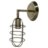 Hines Bronze Metal Bulb Cage Wall Sconce - Ornate Home