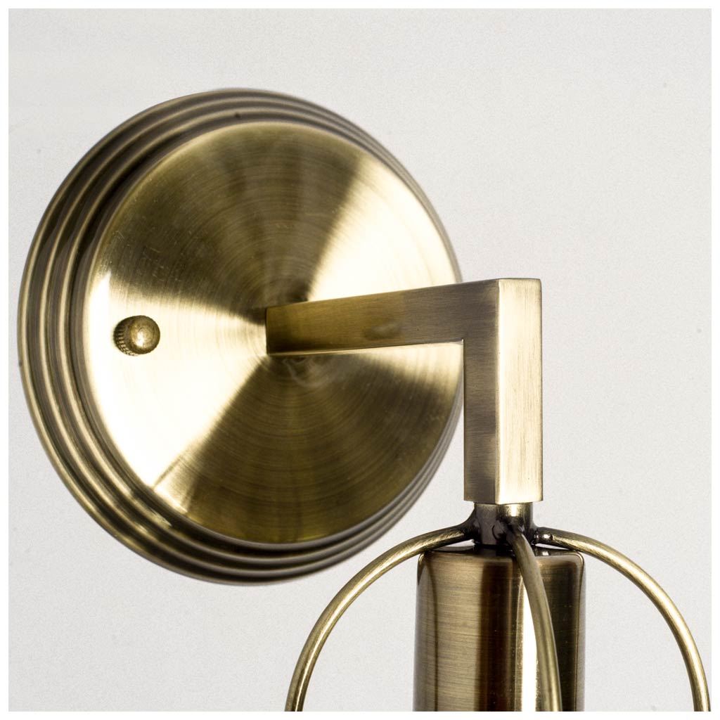 Hines Bronze Metal Bulb Cage Wall Sconce - Ornate Home