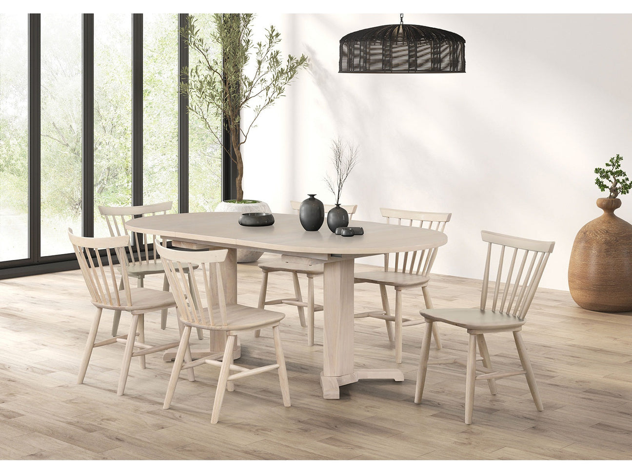 Hines White Oak Dining Table - Ornate Home