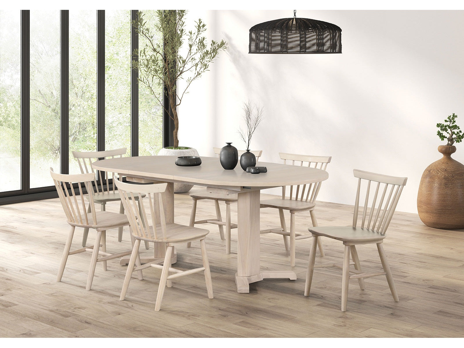 Hines White Oak Dining Table - Ornate Home