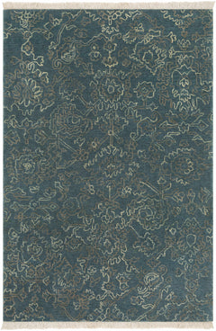 Hinkle Teal Premium Wool Carpet - Clearance - Ornate Home