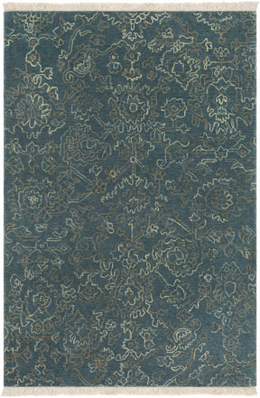Hinkle Teal Premium Wool Carpet - Clearance - Ornate Home