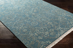 Hinkle Teal Premium Wool Carpet - Clearance - Ornate Home