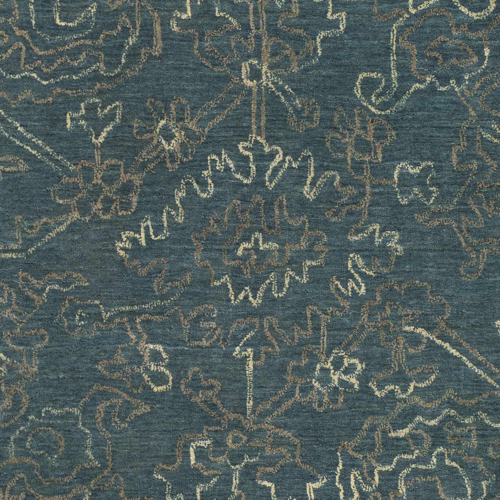 Hinkle Teal Premium Wool Carpet - Clearance - Ornate Home