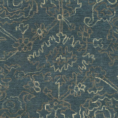 Hinkle Teal Premium Wool Carpet - Clearance - Ornate Home