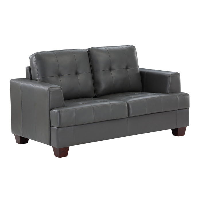Hinsall Gray Loveseat - Ornate Home