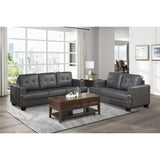 Hinsall Gray Loveseat - Ornate Home