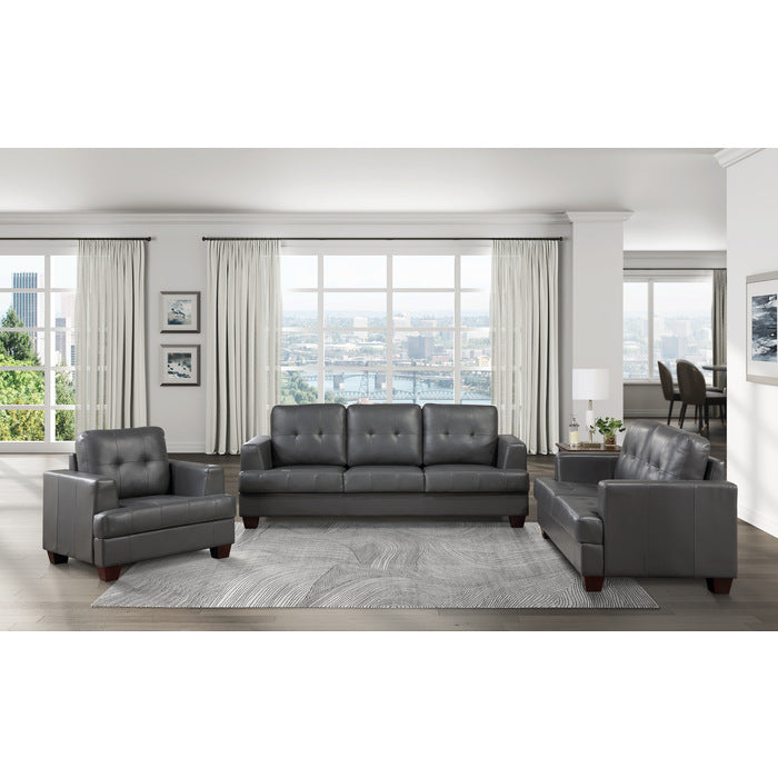 Hinsall Gray Loveseat - Ornate Home