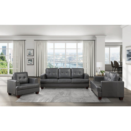 Hinsall Gray Loveseat - Ornate Home