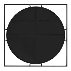 Hinson Black/Gold Square Mirror - Ornate Home
