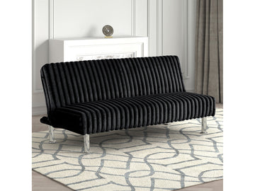 Hinwil Black Futon Sofa Bed - Ornate Home