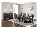Hinwitz Espresso 7 Piece Dining Set - Ornate Home