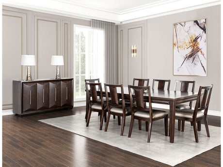 Hinwitz Espresso 9 Piece Dining Set - Ornate Home