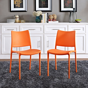 Hipster Orange Dining Side Chair (Set of 2) - Ornate Home