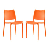 Hipster Orange Dining Side Chair (Set of 2) - Ornate Home