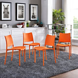 Hipster Orange Dining Side Chair (Set of 4) - Ornate Home