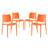 Hipster Orange Dining Side Chair (Set of 4) - Ornate Home
