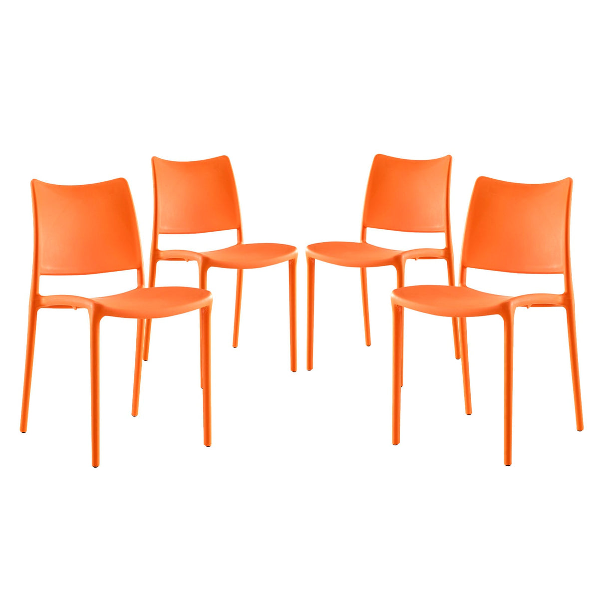Hipster Orange Dining Side Chair (Set of 4) - Ornate Home